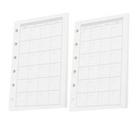 TOPBATHY Recharge Papier A7 pour Classeur à Feuilles Mobiles Papier Détachable Perforé 6 Trous 2 Paquets de Recharges pour Agenda Mensuel Inserts Pratiques pour Planificateur et Carnet