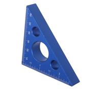 TOPBATHY Règle carrée de menuiserie rapporteur carré pour travail du bois petit souverain de triangle règle de machiniste jauge à bois alliage d'aluminium Bleu
