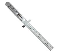 TOPBATHY Règle Portable en Acier Inoxydable 15cm Clip, Règle de Poche Métallique pour Patchwork et Bricolage, Outil de Mesure Précis et Compact