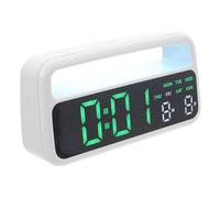 TOPBATHY Réveil Lumineux Portatif pour Table De Chevet Horloge Numérique pour Chambre À Coucher Petite Horloge De Bureau Réveil Lumineux Blanc