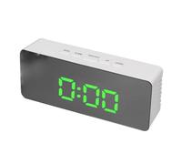 TOPBATHY Réveil Numérique LED Miroir, Alarme Radio, Écran Grand Format | Affichage Lumineux, Boîtier Plastique, Fonction Snooze et Sleep, pour Table de Chevet Couleur Aléatoire