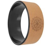 TOPBATHY Roue de Yoga en Liège Naturel Anti-Dérapante 1 Pièce Outil Portable pour Entraînement du Dos Massage Sportif et Correction Posture pour Fitness et Étirement