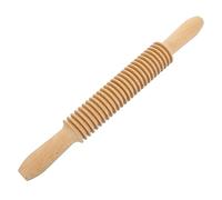 TOPBATHY Rouleau à Pâtes Poignée Ergonomique Facile à Saisir en Bois Surface Texturée pour Couper Spaghetti pour Pizza et Cookies Cuisine