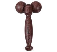 TOPBATHY Rouleau de Massage Facial en Bois de Poulet Petit Format Masseur Facial en V à Double Boule pour Raffermissement Stimulation Circulation Sanguine et Soin du Cou Outil Portable