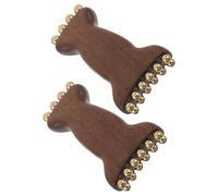 TOPBATHY Rouleau Facial en Bois de Santal Vert Double Rouleaux à Perles pour Massage Manuel du Visage, Soulage la Tension, pour Massage Esthétique et Voyage