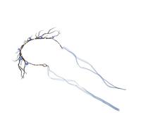 TOPBATHY Serrage-tête Cosplay Bois de Cerf Fleuri Fruits et Cœurs, Bandeau Médiéval Festif Bleu, Accessoire Cheveux pour Costume de Fée et Carnaval, Coiffe Nature Élégante pour Adultes