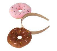 TOPBATHY Serrage-tête Donuts 3 Couleurs Pastel, Bandeau de Fête Gourmand en Tissu Doux, Accessoire Cheveux Femme et Fille pour Carnaval, Anniversaire et Soins Spa, Couvre-chef Original