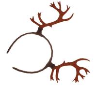TOPBATHY Serrage-tête en Bois de Cerf Marron en Résine, Halloween | Antlers Headband, Accessoire pour Fêtes et Événements, Style Sombre et Mystérieux, Léger et Confortable