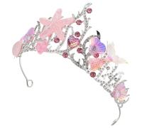 TOPBATHY Serrage-tête Sirène Coquillages Rose Clair 1 Pièce, Accessoire de Costume pour Fête D'anniversaire Fille, Bandeau Cheveux Thème Marin, Coiffe de Bal de Promo Élégante