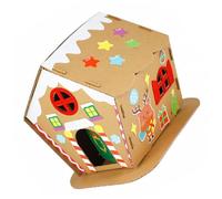 TOPBATHY Set de Décoration de Noël DIY Petite Maison Biscuit à pour Garçon Fille Décoration sans Lampe pour Imagination et Créer Une Ambiance Festive