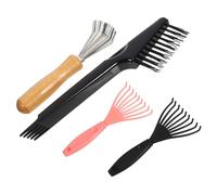 TOPBATHY Set d'Outils Nettoyants pour Peigne et Brosse à Cheveux avec Griffes Souples Accessoires Pratiques pour Usage Domestique et Salon Élimination Facile des Nœuds et Pellicules