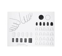 TOPBATHY Silicone Tapis de Manucure Acrylique Blanc pour Entraînement
