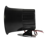 TOPBATHY Sirène D'alarme Extérieure 12v Monophonique Ronde, Haut-Parleur Pa en Plastique Résistant aux Éclaboussures, Accessoire de Sécurité pour Voiture et Camion, Klaxon D'avertissement