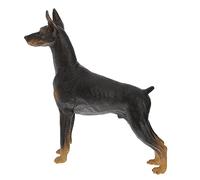 TOPBATHY Statue De Dobermann en Plastique Ornement De Chien Réaliste Figurine Décorative Jouet D'intérieur Décoration De Bureau Animalier Modèle De Chien M-817