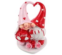 TOPBATHY Statuette de Couple en Résine pour Décoration Saint-Valentin Figurines Romantiques Miniatures Ornement GNOME Scandinave pour Table ou Étagère Présent Couple Amoureux