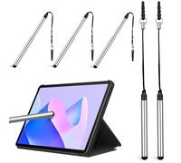 TOPBATHY Stylet pour Écran Tactile Rétractable en Plastique et Métal, Pack de 5 Stylets Capacitifs Argentés, Interaction Rapide et Précise pour Usage Quotidien