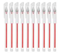 TOPBATHY Stylo Marqueur Portable Étanche Rouge 10 Pièces, Crayon de Position Précis pour Sourcils et Marquage Cutané, Outil de Marquage Professionnel pour Beauté et Soins Personnels