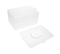 TOPBATHY Support Avec Couvercle Et Poignée 72 Conteneurs Pour Réfrigérateur Panier Empilable Portable Incassable