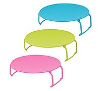 TOPBATHY Support De Plateau Pour Four à Micro-ondes Pliable 3pcs Support De Rangement à Plusieurs Niveaux En Plastique Pour Cuisson Vapeur Accessoires Cuisine Réchauffage Des Aliments