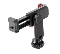 TOPBATHY Support de Smartphone avec Double Griffe Porte-Accessoires Clip de Fixation en ABS Robuste Rotation 360° et Inclinaison Z pour Trépied et Diffusion Vidéo