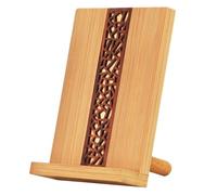 TOPBATHY Support de Téléphone Multifonction en Bois Beige, Architecture Solide et Stable, Léger, pour Tablette et Téléphone Portable sur Bureau ou Canapé