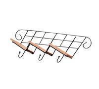 TOPBATHY Support Mural Étagère Rustique Forgé Noir Suspendu sans Perçage, pour Rangement pour Plantes D'escalier Le Hall ou Salon