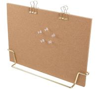 TOPBATHY Tableau d'Affichage en Liège Base Dorée Tableau Mémo Mural Multifonction pour Bureau et Maison Surface Lisse pour Écriture Facile Support Portable pour Messages et Notes pour