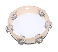 TOPBATHY Tambourine Garçon Fille à Double Rangée de Cymbalettes Métal Cadre Bois Ergonomique Instrument Percussion Main Léger pour Cours Musique Maternelle et Fêtes
