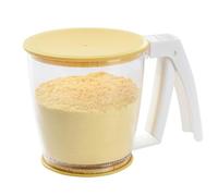 TOPBATHY Tamis à Farine à Mailles Fines Filtre Plastique Tamis à Farine Portable Passoire à Sucre Outil De Cuisine Pour Maison Jaune