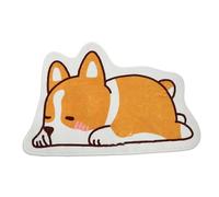 TOPBATHY Tapis Antidérapant De Chambre 23X15.75 Pouces Tapis De Sol Doux en PVC Sécurité pour Salle De Bain Entrée Couloir Motif Dessin Animé Corgi