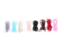 TOPBATHY Tube Tressé en Nylon 8 Mm pour DIY Accessoires Cheveux, Filet Creux Rigide, Lot de 8 Set de Pièces Multicolores, Cordon Élastique pour Bracelets et Colliers, Couleur Aléatoire