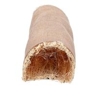TOPBATHY Tunnel de Jeu pour Petits Animaux en Herbe et Lin, Nid Caché et Confortable pour Hamster, Lapin et Cobaye, Accessoire Ludique et Douillet pour Rongeurs