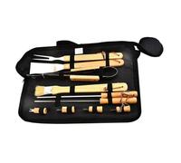 TOPBATHY Ustensiles De Barbecue Pour Camping Avec Housse De Transport Spatule Pince Fourchette Et Couteau Outils De Cuisine Extérieur