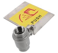 TOPBATHY Valve à Bille 1/2 Pouce Femelle pour Station de Lavage des Yeux, Métal Robuste, Montage Mural, Filetage Facile, Adapté aux Ateliers Automobiles et Hôpitaux