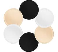 TopBine Lot de 3 paires de coussinets de soutien-gorge doux push-up pour robes de bikini, haut de maillot de bain, soutien-gorge de sport, forme ronde/beige clair, Beige/noir/blanc