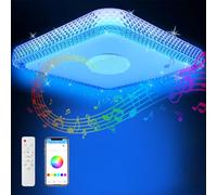 TOPBOS 30W Plafonnier LED Dimmable RGB,Luminaire Plafonniers,Haut-parleur Bluetooth,changement de couleur RGB,moderne Led Lampe pour Chambre,Salle de Bain,Salon,D'Enfants