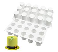 TOPBSFARNY 1 moule à gâteau cylindrique à 15 cavités en silicone pour savon, aromathérapie, bougie