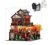 TOPBSFARNY Boutique de sushi japonaise 3D - Maison miniature - Book Nook - Pour adultes - Avec mouvement musical - Puzzle en bois - Kit de bricolage pour anniversaire, mariage - Avec protection contre