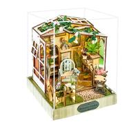TOPBSFARNY Kit de bricolage pour book nook - Maison de poupée miniature 3D en bois avec éclairage LED - Décoration d'étagère pour adolescents/adultes (Flower Time Arts)