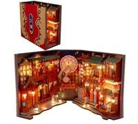TOPBSFARNY Kit de bricolage pour book nook - Puzzle 3D en bois pour coin de livre - Kit miniature avec meubles - Artisanat créatif - Pour collection et décoration
