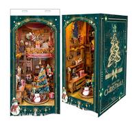 TOPBSFARNY Kit de bricolage pour coin de livre, maison de poupée, décoration d'étagère, puzzles 3D en bois avec LED, cadeau d'Halloween, Noël, anniversaire, décoration d'intérieur pour adultes