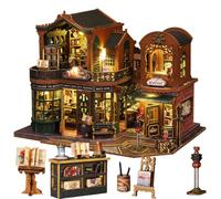 TOPBSFARNY Kit de construction de maison miniature à faire soi-même avec meubles, pour adultes pour construire des décorations de Noël, Halloween, cadeaux pour la famille ou les amis