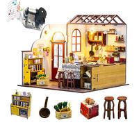 TOPBSFARNY Kit de construction de maison miniature pour adultes, maison miniature avec meubles, cadeau de Noël et d'anniversaire