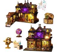 TOPBSFARNY Kit de fabrication de maison miniature à faire soi-même avec meubles, petite maison pour adulte pour construire des décorations de Noël, Halloween, cadeaux pour la famille ou les amis (avec