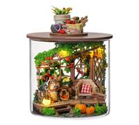 TOPBSFARNY Kit de maison de poupée miniature à faire soi-même avec lumière LED, puzzle 3D en bois pour adultes et adolescents (B-111)