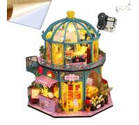 TOPBSFARNY Kit de maison de poupée miniature avec lumière LED à l'échelle 1:24 - Cadeau idéal pour adultes (ES005)