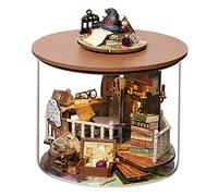 TOPBSFARNY Kit de maison de poupée miniature avec lumières LED à monter soi-même, meuble en bois pour la Saint-Valentin, cadeaux créatifs (cabane magique)