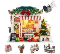 TOPBSFARNY Kit de maison de poupée miniature fait à la main - Modèle de villa vintage avec mouvements musicaux - Décoration d'intérieur pour adultes (sans housse anti-poussière)