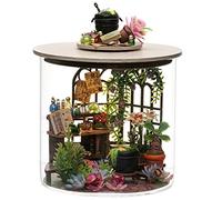 TOPBSFARNY Kit de maison de poupée miniature stéréoscopique 3D à assembler des jouets bricolage modèle meubles en bois pour la Saint-Valentin cadeaux créatifs (Le jardin magique), petit