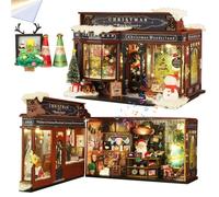 TOPBSFARNY Kit de maison miniature en bois 3D avec mouvement musical pour adultes, maison de poupée, maison de poupée vintage, décoration d'intérieur (avec housse anti-poussière)